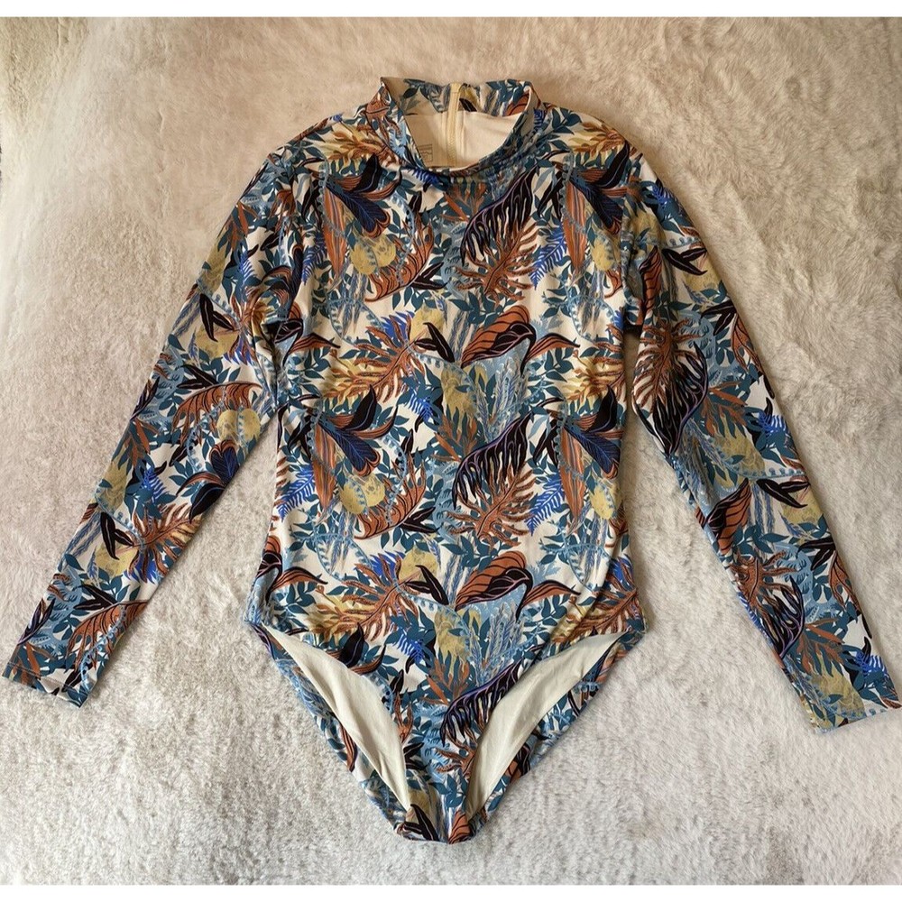 Patagonia Swimsuit Women's XL Swell Seeker Surf Rash Guard Long Sleeve